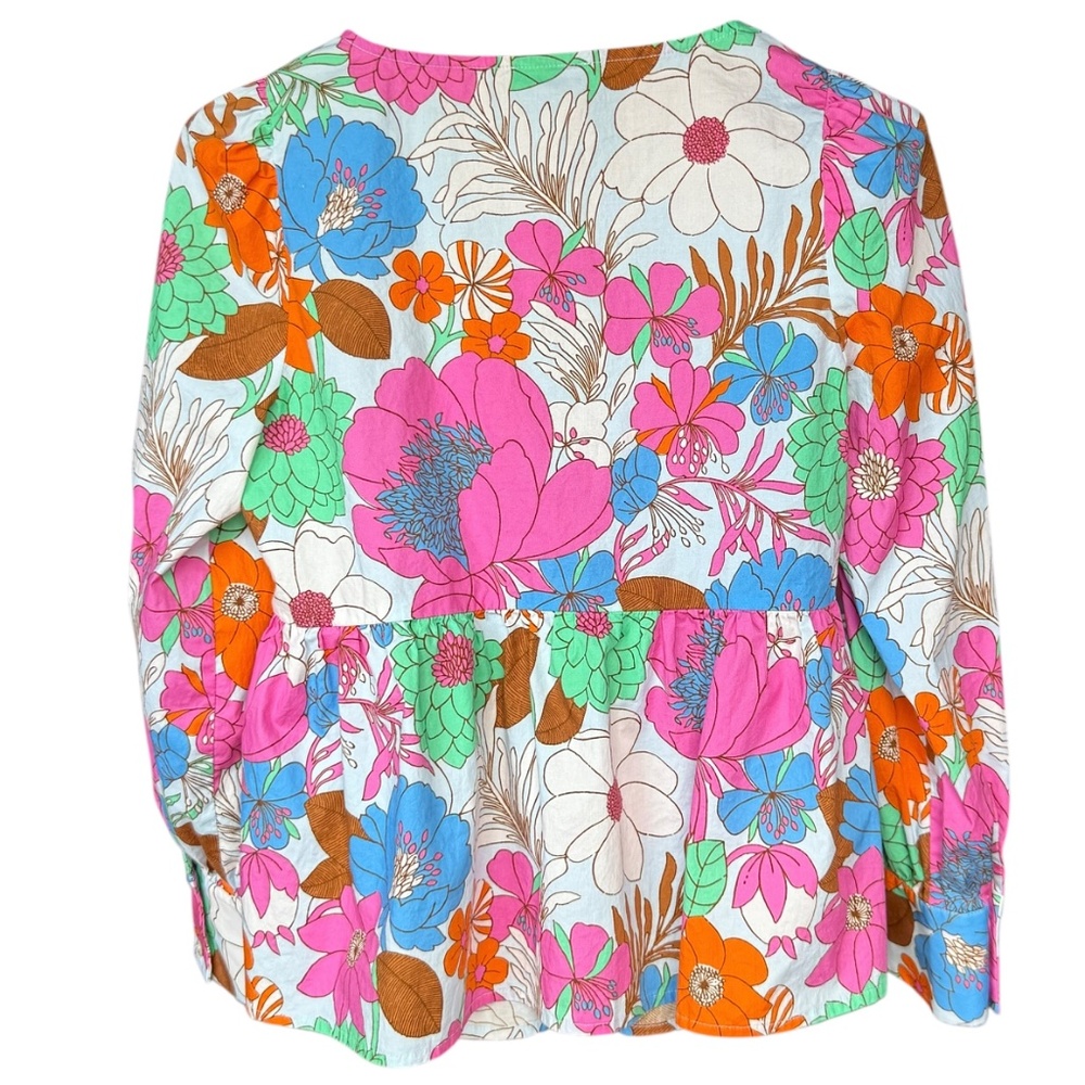 Tuckernuck Wild Rhapsody Baskin Tie Top Sz S - Picture 4 of 6